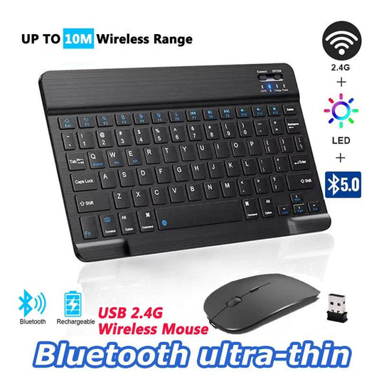 Tastatură Wireless Bluetooth 2.4G cu Mouse Combo pentru MacBook/iPad - Venduqo