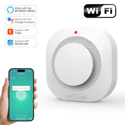 Detector de Fum WiFi Tuya cu Control APP Smart Life