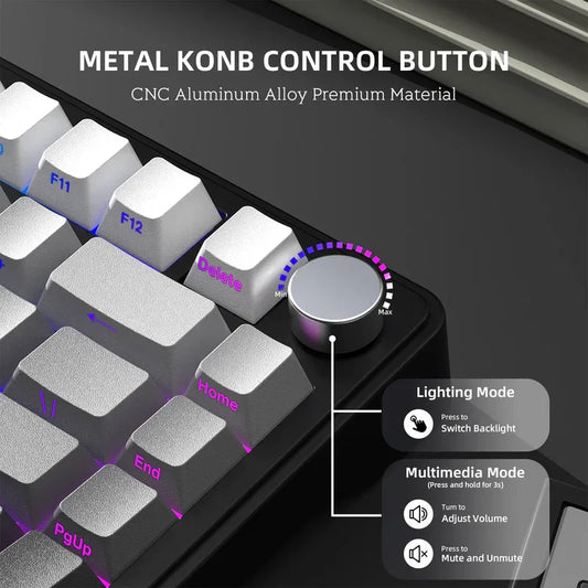 Attack Shark X85 Tastatură Mecanică Wireless RGB cu Ecran TFT