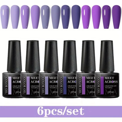 Set 6pc Oje Gel Color Clasice pentru Manichiură