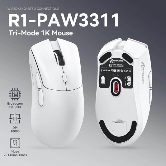 Mouse Bluetooth Attack Shark R1 18000dpi - Venduqo