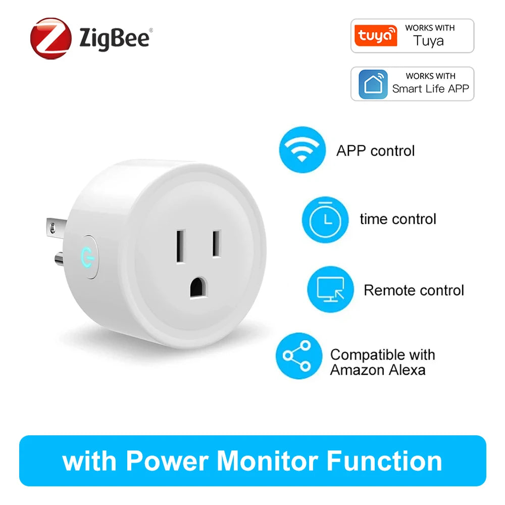 Priza Inteligentă Tuya 16A Zigbee WiFi - Control Vocal