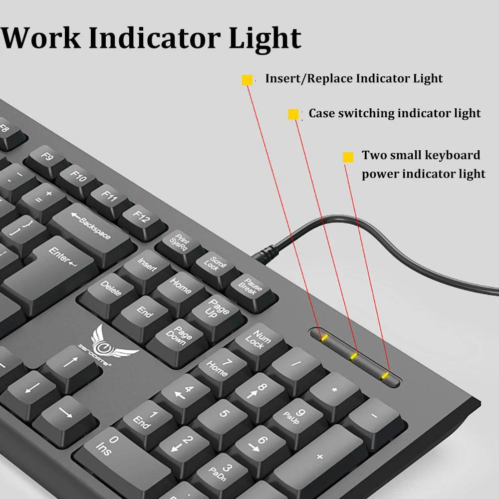 Tastatură Wired Ergonomică cu 104 Taste pentru PC Laptop - Venduqo
