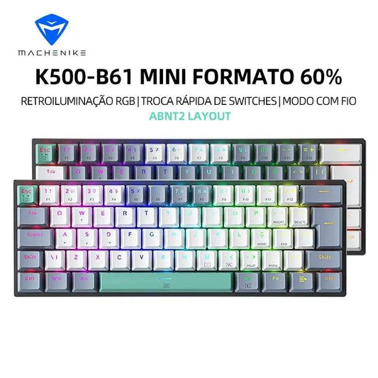 Machenike K500-B61 Mini Tastatură Mecanică 60% ABNT2 RGB - Venduqo