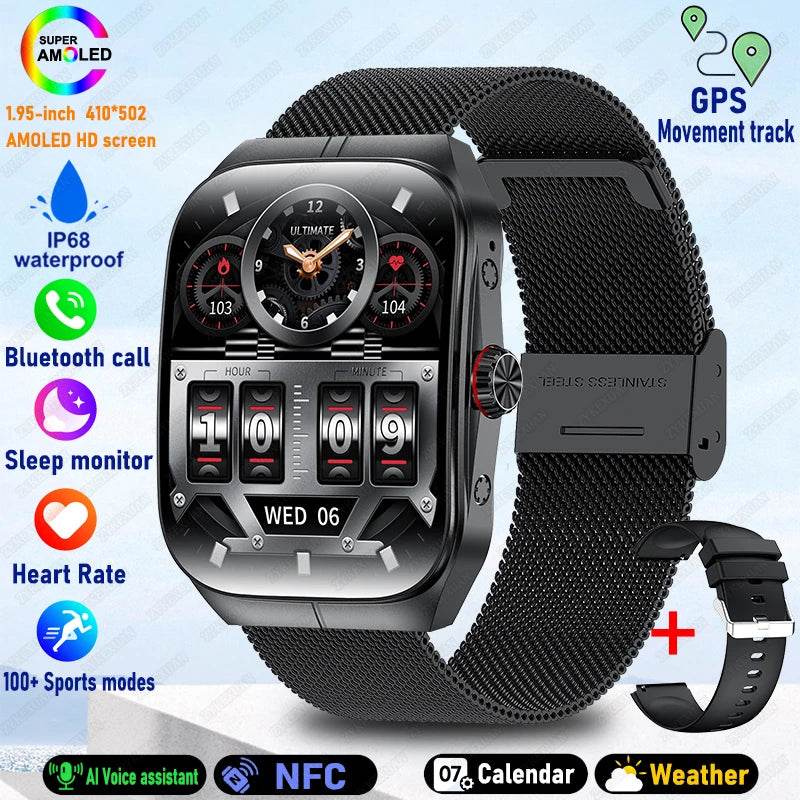 Ceas inteligent BOXUXING pentru bărbați și femei, Bluetooth, sportiv, rezistent la apă - Venduqo