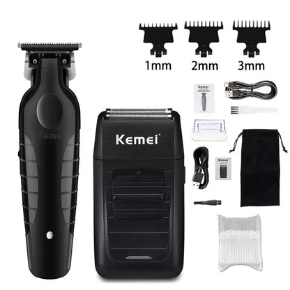 Kemei KM-2296 KM-2299 KM-1102 Kit Profesional de Tăiere a Părului pentru Bărbați