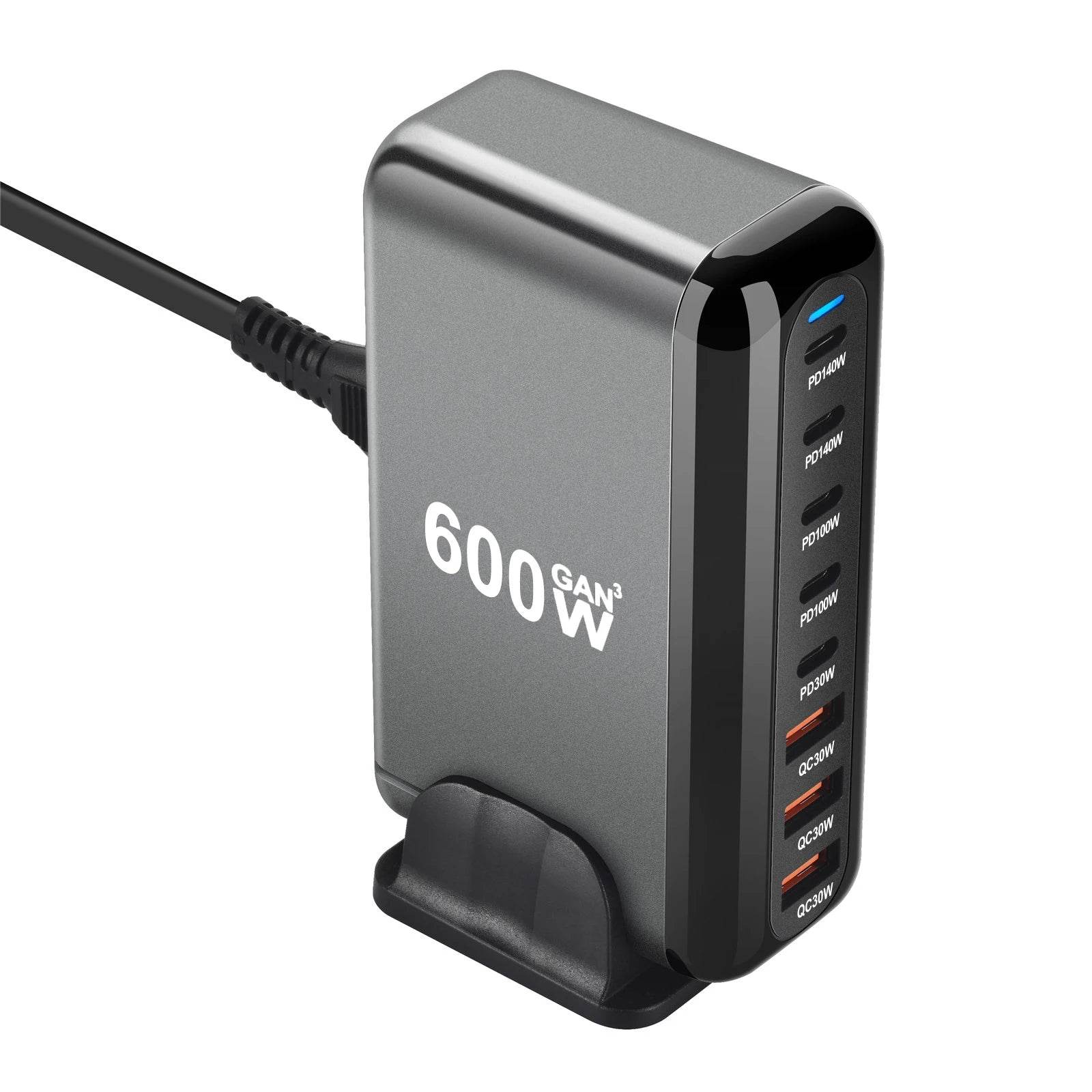 Încărcător Rapid 600W GaN 3.0 USB Tip C cu 8 Porturi - Venduqo