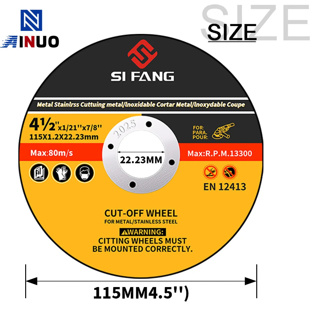 Disc de tăiere din rășină 115mm pentru metal