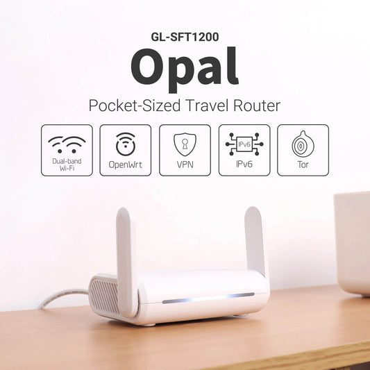 GL.iNet GL-SFT1200 (Opal) Router WiFi Dual Band AC1200 - Venduqo