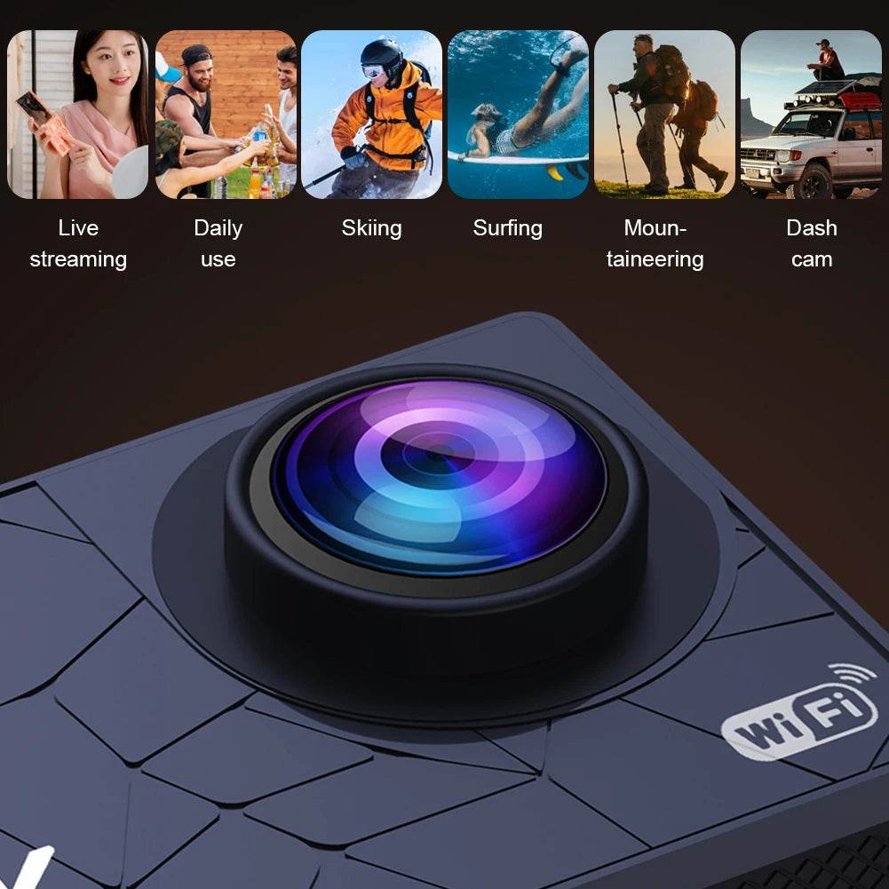 Cameră de Acțiune Digitală 4K WIFI, Waterproof IP68 - Venduqo