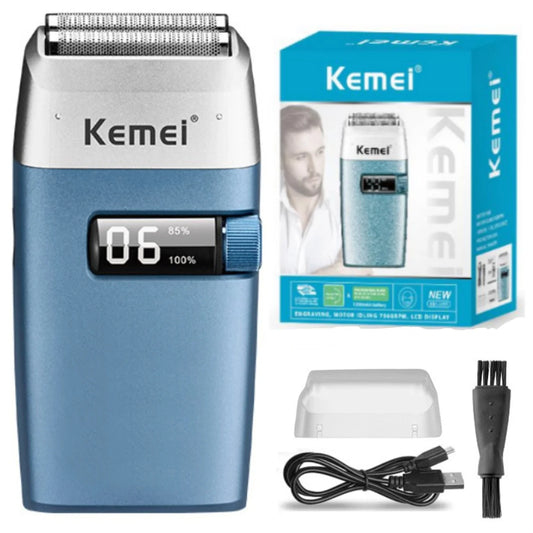 Kemei KM-3385 Aparat de Ras Electric pentru Barbă cu Încărcare USB