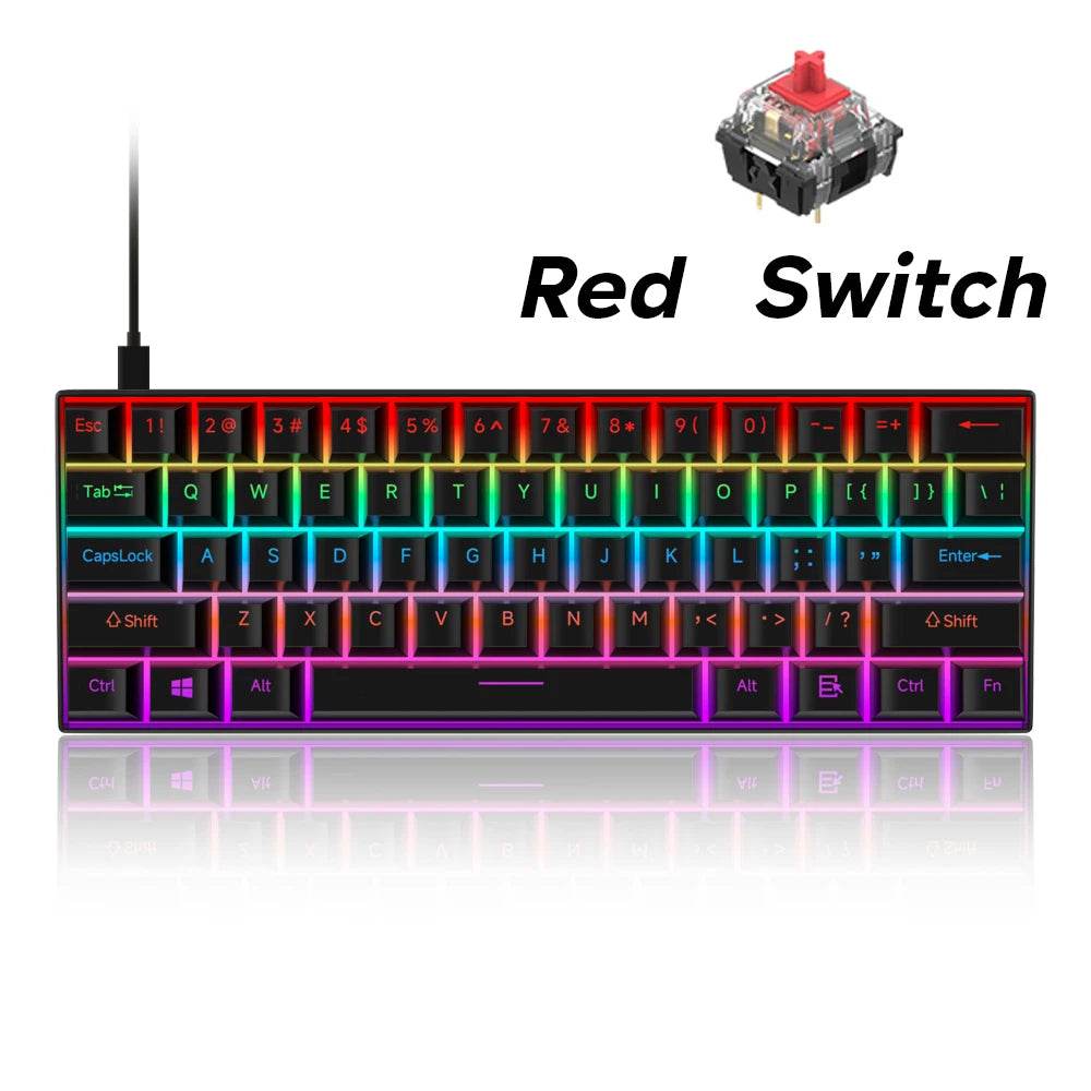 Tastatură Mecanică 61 Taste Switch-uri Interchangeabile - Venduqo