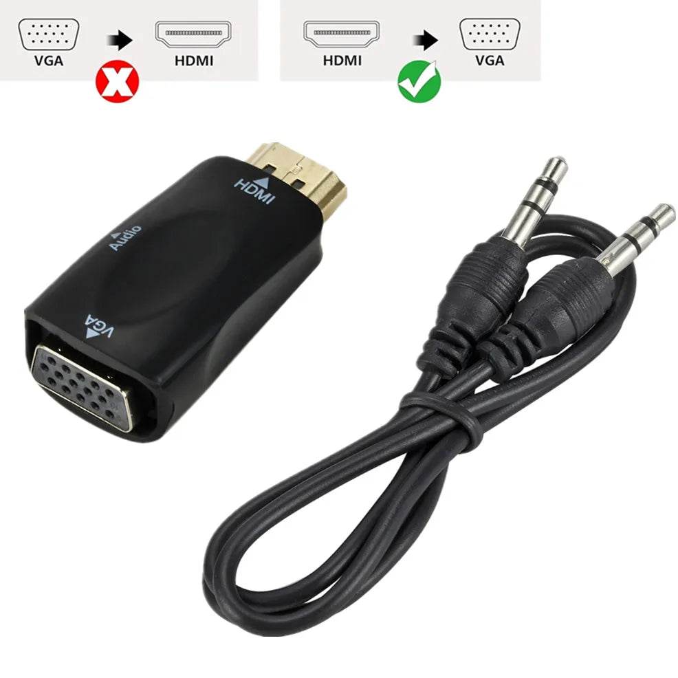 Adaptor HDMI la VGA 1080P pentru PC, Laptop, Proiector - Venduqo
