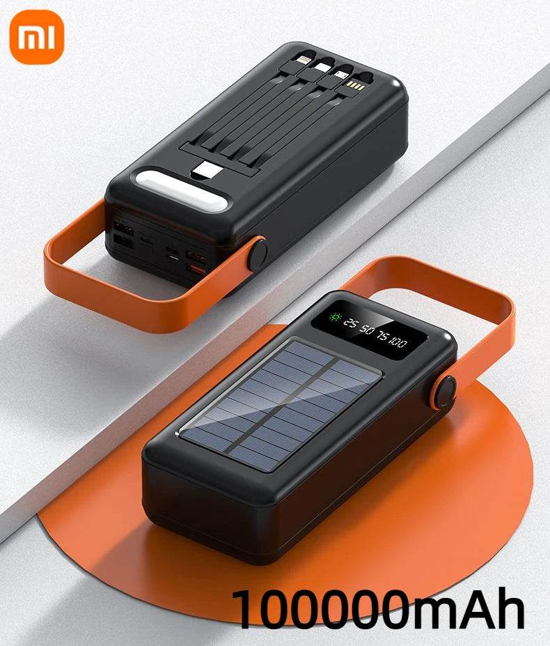 Baterie Externă Solară Xiaomi 100000mAh cu Încărcare Rapidă - Venduqo