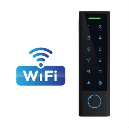 Sistem de Acces Tuya WiFi cu Amprentă, Tastatură Slim Neagră