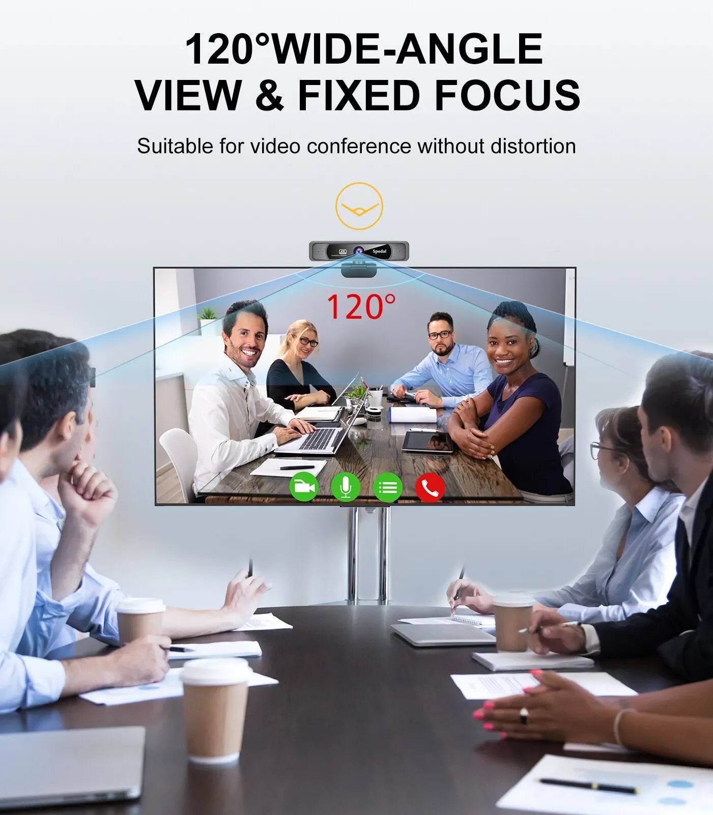 Webcam Spedal 931 HD 4K cu Microfon și Control Remote - Venduqo