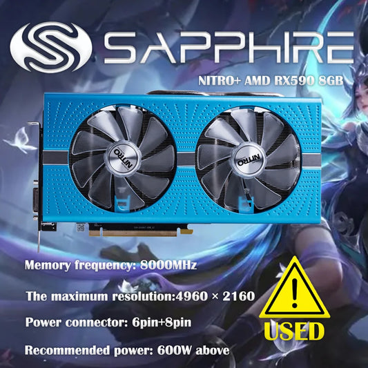Sapphire NITRO+ AMD RX590 8GB GDDR5 PCIe 3.0 x16