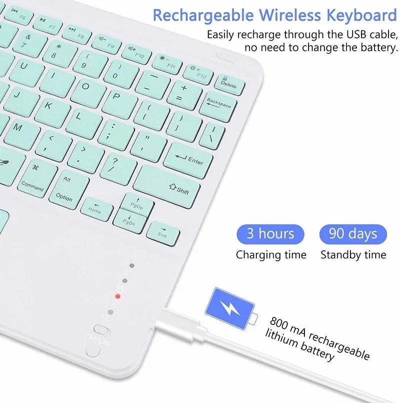 Tastatură Bluetooth 10 inch pentru iPad Air Pro - Spaniolă / Engleză - Venduqo