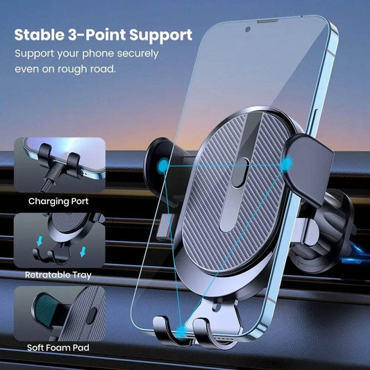 Suport Telefon Auto cu Senzație de Gravitate și Design Metallic - Venduqo