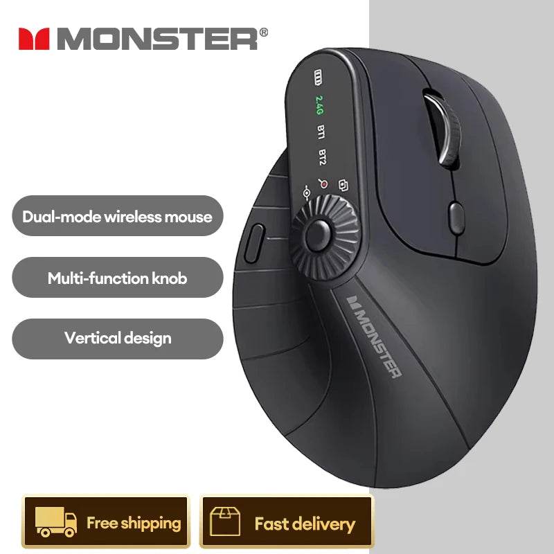 Mouse Gaming Wireless Monster M2 PRO Ergonomic Vertical - Venduqo