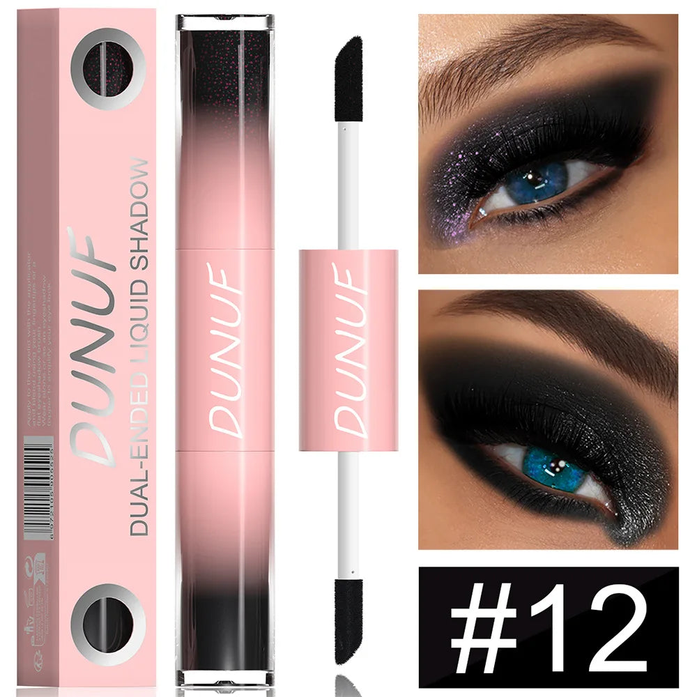 DUNUF 2 IN 1 Fard de Pleoape Dublu cu Glitter