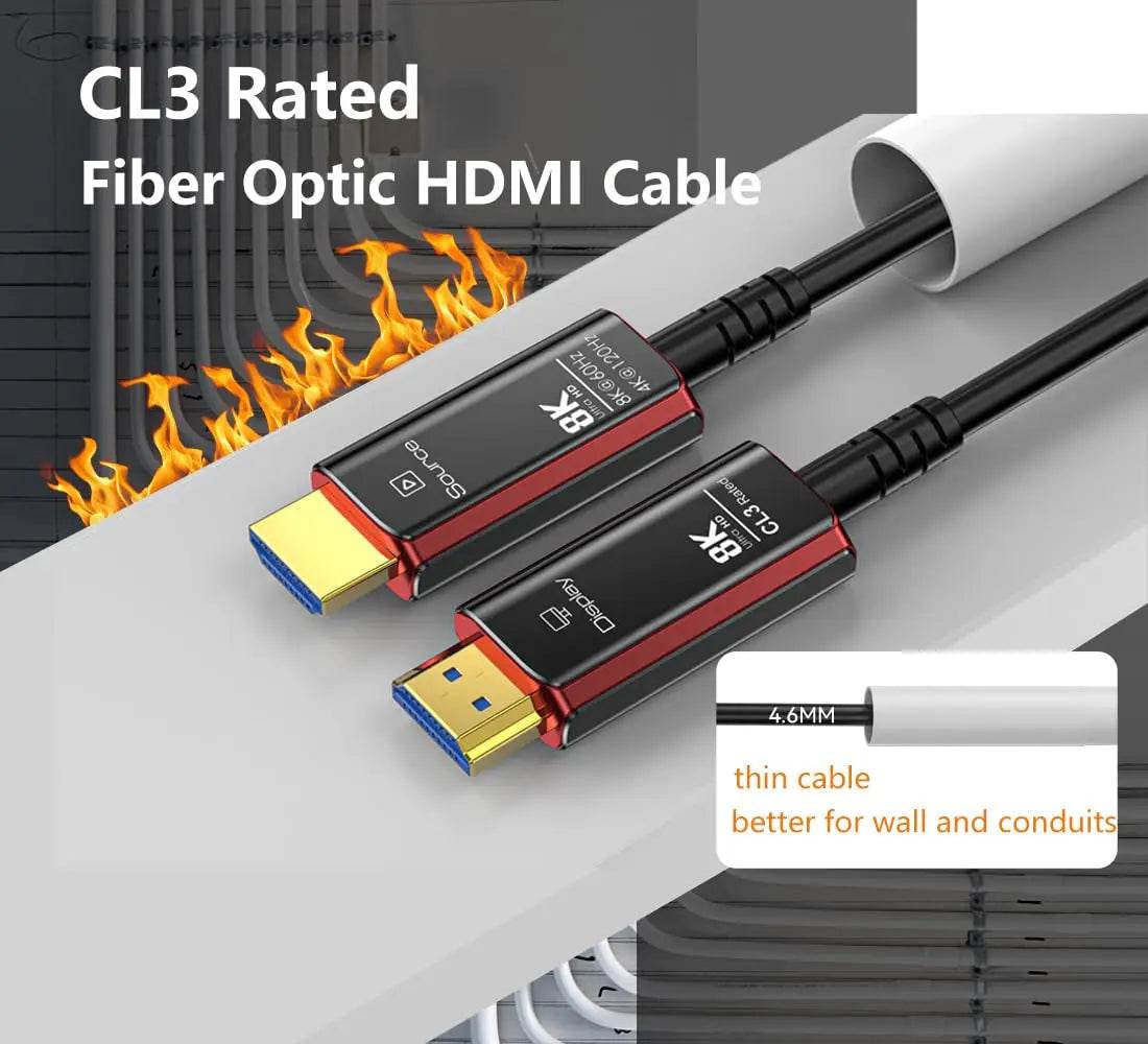 Cablu HDMI 50FT 8K 2.1 Fibra Optică CL3 - Venduqo