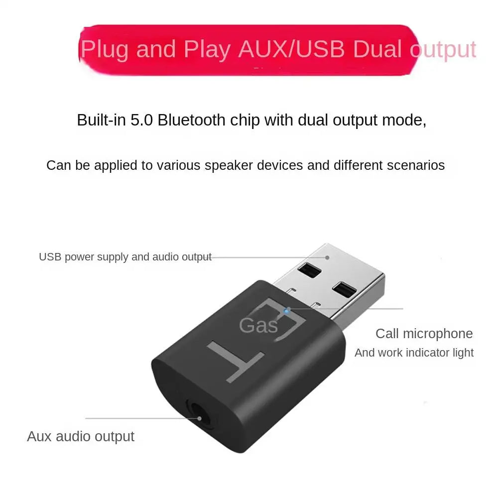 Adaptor Bluetooth 5.0 pentru Radio Auto cu Jack 3.5mm