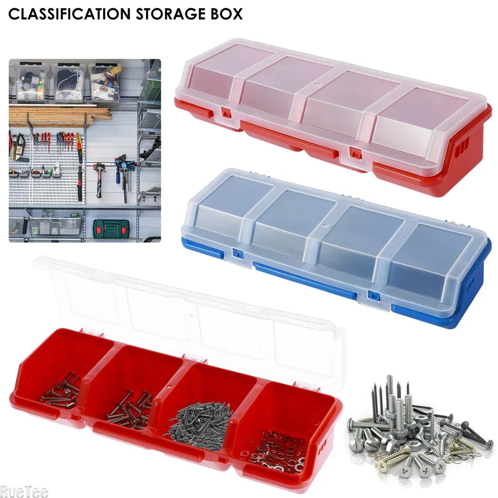 Cutie Organizator Piese din Plastic cu Capac - 2 Bucăți