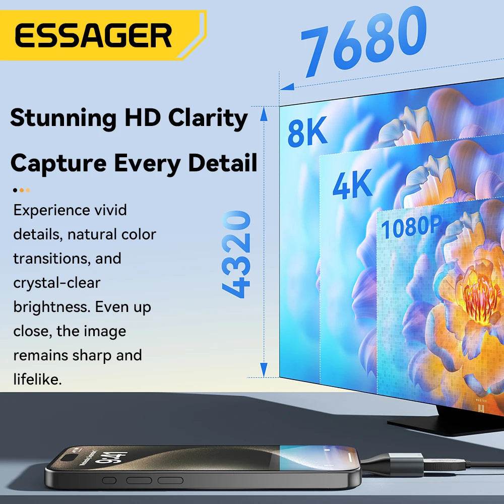 Adapter USB-C la HDMI DP VGA Mini DisplayPort 8K 60Hz - Venduqo