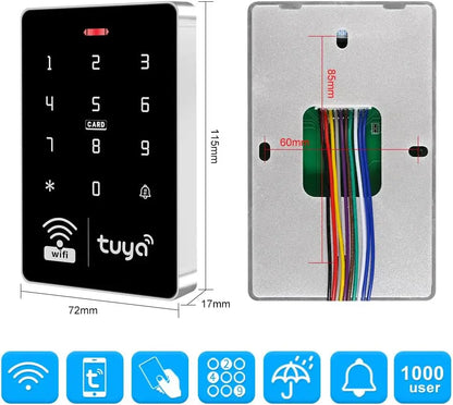 Sistem de Control Acces Wifi Tuya cu Tastatură IP68