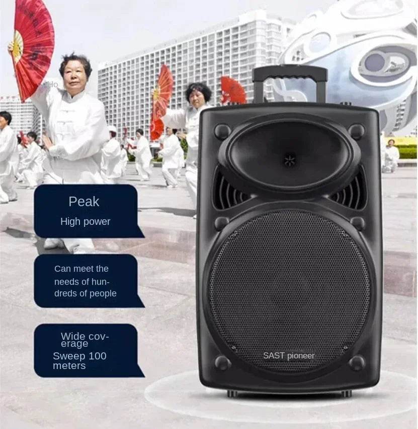 Boxă Bluetooth Wireless 15 Inch pentru Karaoke și Distracție în Aer Liber - Venduqo