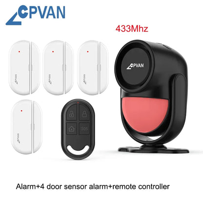 Detector de Mișcare Infraroșu CPVAN cu Alarmă de Securitate Wireless