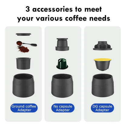 Mașină de Café Manuală 3 în 1 - Capsule Nespresso & Espresso Portabilă