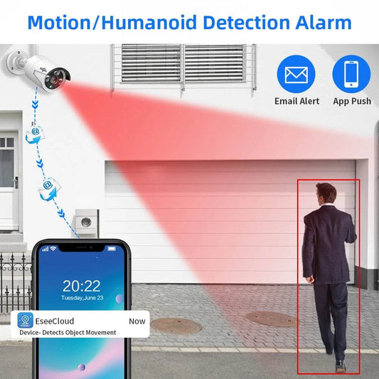Sistem de Securitate Hiseeu 5MP WiFi cu Cameră Bullet - Venduqo