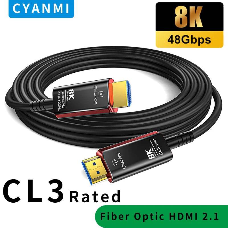 Cablu HDMI 50FT 8K 2.1 Fibra Optică CL3 - Venduqo