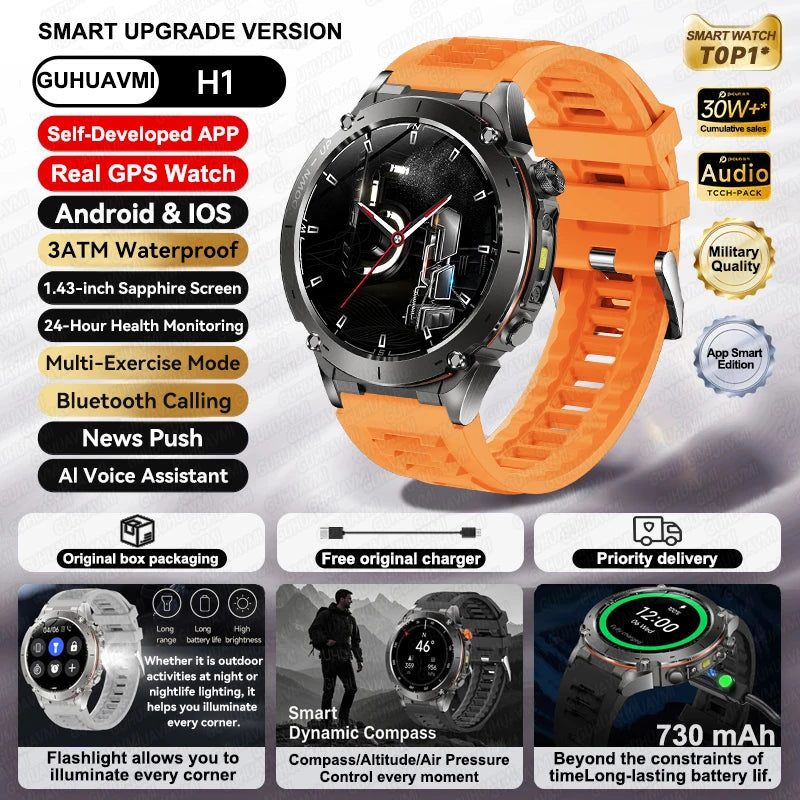GPS Smartwatch for Adventurers - 1.43" AMOLED Waterproof