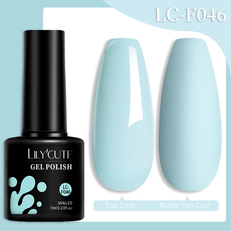 LILYCUTE Lac de Unghii Gel Culoare Ciocolată Roșie Caramel