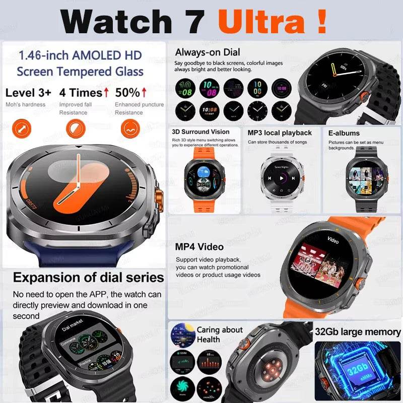 Ceas inteligent Galaxy Watch 7 Ultra 2024 pentru bărbați - Venduqo