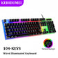 Tastatură USB Wired RGB 104 Taste pentru Gaming - Venduqo