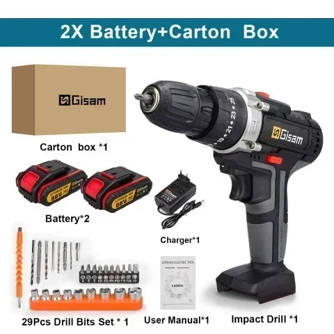 Bormasina electrica cordless 25+3 cu acumulator