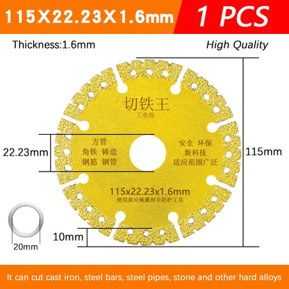 Disc diamantat pentru tăiere metal, 115/125/180mm