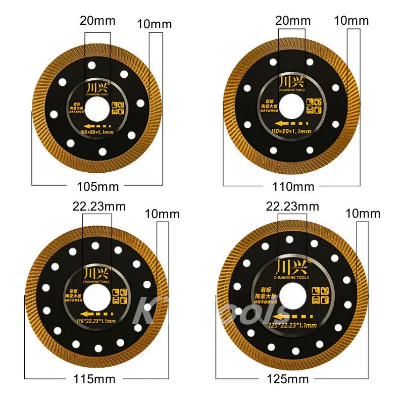 Disc de Tăiere Diamantat 105/110/115/125mm pentru Piatră și Faianță