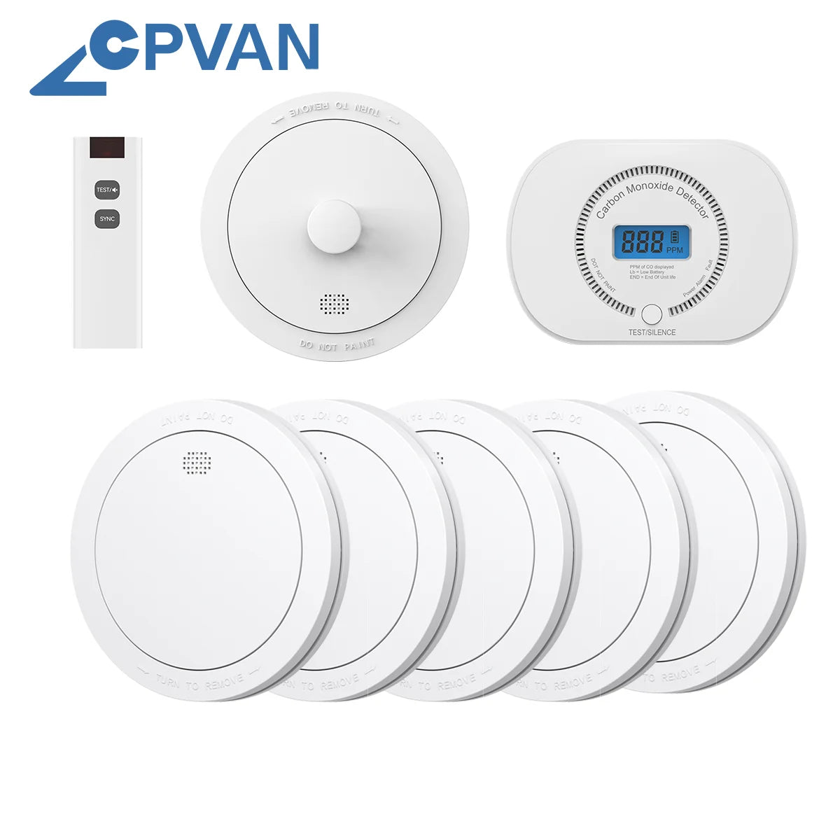 CPVAN Alarma Wireless Interconectată Fum, Căldură & Monoxid de Carbon