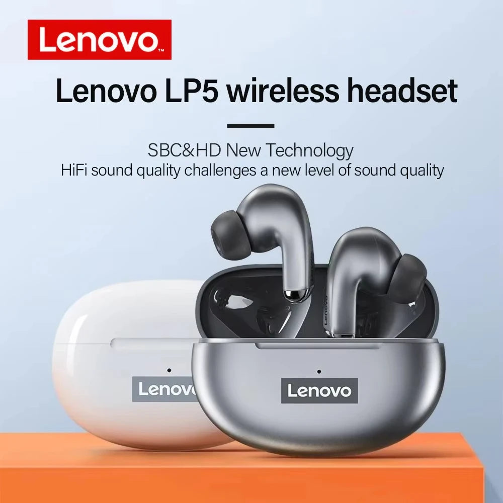 Căști Lenovo LP5 Wireless Bluetooth - Încărcare Rapidă