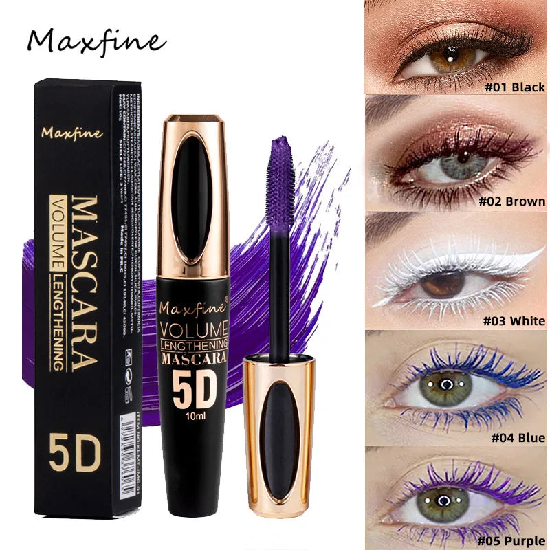 Mascara Colorat 5D cu Volum, Rezistent la Apă