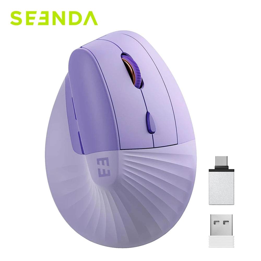 Mouse Vertical Wireless Seenda Tip C Ergonomic - Venduqo