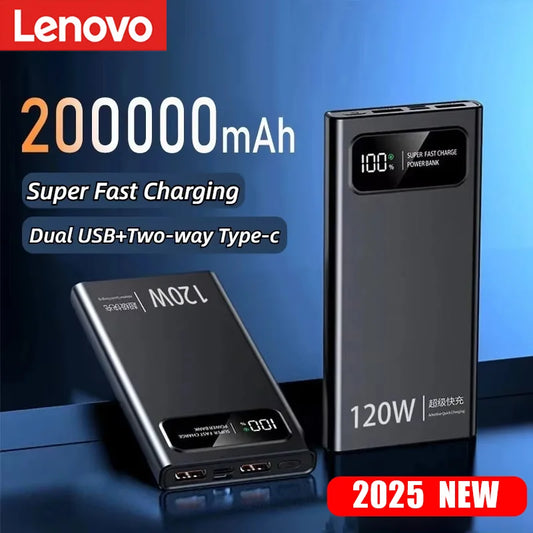 Baterie Externă Lenovo 200000mAh 120W Super Încărcare