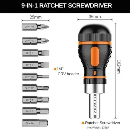 Set de șurubelnițe cu ratchet 9 în 1 MIJIA