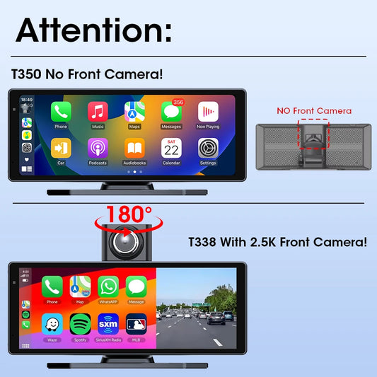 Jansite 8.1" Dash Cam 2.5K cu Carplay și Android Auto
