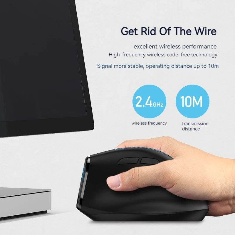 Mouse Wireless Vertical ZELOTES F36A 2.4G Reîncărcabil - Venduqo